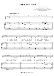 One last time lyrics ariana grande. One Last Time Piano Sheet Music Ariana Grande Sheetmusic Free Com