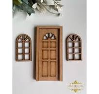 Aplique Recorte Laser Mdf Cru - Janelas e Porta