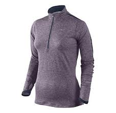 Womens Nike Element Long Sleeve 1 2 Zip Xl Plum Running Shirts Running Tops Women Nike Women