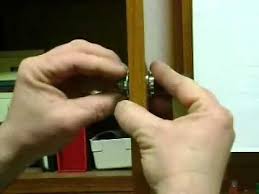 simple lock on swinging wood doors