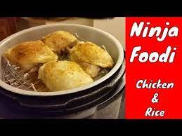 Ninja Foodi Chicken Thighs And Jasmine Rice At Same Time Youtube Chicken Thigh And Rice Recipe Chicken Thigh Recipes Ninja Cooking System Recipes