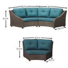 Alternatively, if you're looking for . Hampton Bay Torquay Wicker Outdoor Sofa Ends With Charleston Cushions Frs60557ab St The Home Depot