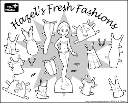 New, printable coloring pages with barbie doll, her boyfriend ken, some friends, and numerous pets are here for you! Hazel S Fresh Fashions A Paper Doll Coloring Page Paper Dolls Paper Dolls Printable Doll Drawing