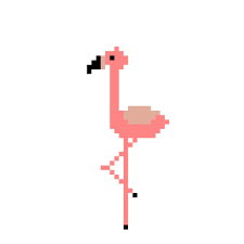Pixelart Flamingo Flamingo Art Pixel Art Cross Stitch