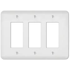 Amerelle Perry 3 Gang Rocker Steel Wall Plate White 635rrrw The Home Depot