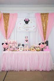 Goldens Minnie Mouse 1st Birthday Party Catchmyparty Minnie Mouse Birthday Party Decorations Minnie Mouse Party Decorations Mini Mouse Birthday Party Ideas