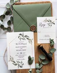 Rustic Botanical Wedding Invitation Greenery Botanical Wedding Invitations Creative Wedding Invitations Wedding Invitation Design