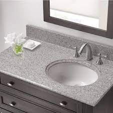 We stock a selection of genuine marble, granite, and quartz vanity countertops. Cahaba 37 In W X 22 In D Granite Vanity Top In Napoli With White Offset Right Bowl Cavt0148 The Home Depot