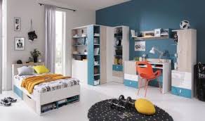 Jugendzimmer Komplett Set B Aalst 6 Teilig Eiche Weiss Blau Jugendzimmer Komplett Set Jugendzimmer Hausmobel