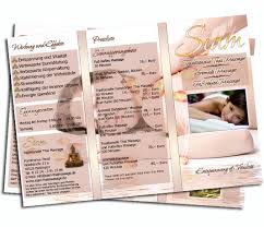 Preisliste kosmetikstudio vorlage / schön, da. Werbeflyer Werbung Broschuren Gestaltung Und Druck Flyer Din Lang