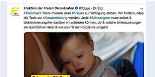Un test permet par une simple prise de sang chez la mère de rechercher l'adn fœtal qui y circule et de détecter ainsi. Down Syndrom Nach Kritik An Trisomie 21 Post Der Fdp Das Sagt Die Mutter Des Kindes