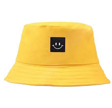 Yellow Bucket Hat Smiley Face Boho Trendy Vintage Denim Etsy Summer Visor Bucket Hat Casual Hat