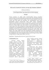 Pdf Pengaduan Konstitusional Di Negara Federal Jerman