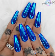 I want them so bad. Pin By Lilxbby ï¾ On Kynnet Coffin Shape Nails Blue Coffin Nails Blue Acrylic Nails