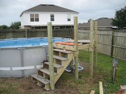 My Intex 16x48 With Custom Deck And Stairs Pool Steps Backyard Pool Landscaping Above Ground Pool Steps