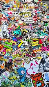 Sticker Bomb Wallpaper For Iphone 6 Sticker Bomb Wallpaper Graffiti Wallpaper Iphone Wallpaper Stickers