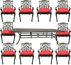 You may also use your patio to eat dinners too. 11 Piece Outdoor Dining Set Patio Chairs Nassau Cast Aluminum 46 X 120 Table For Sale Online Ebay