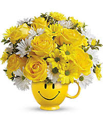 Flower stores open near me. Teleflora S Be Happy Bouquet With Roses Teleflora