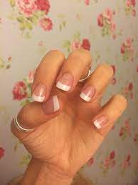 Pink And White Acrylic Nails Natural White Tip White Acrylic Nails White Tip Nails Trendy Nails