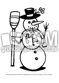 Ausmalbild Schneemann 1 Ausmalbilder Winter Jahreszeiten Hus Klasse 1 Grundschulmaterial De