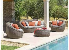 ▶ découvrez nos meubles de jardin artisanaux & intemporels, fabriqués dans des matériaux haut de gamme ! Salon De Jardin Resine Tressee Hesperide Modele Betong