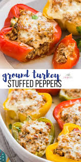 Pin By Renee White On Healthy Food In 2020 Stuffed Peppers Healthy Turkey Recipes Ground Turkey Recipes Healthy