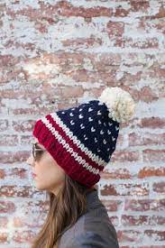 American Flag Beanie Fair Isle Beanie Usa By Bopeepsbonnets Knit Beanie Pattern Crochet Hats Knitted Hats