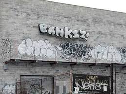 A piece of banksyesque artwork, has appeared in battersea. Banksy Gives New Meaning To Bubble Letters On The Final Day Of His New York Show