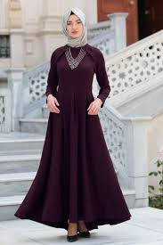 Neva Style Kolye Detayli Mor Tesettur Abiye Elbise 41470mor Tesetturisland Com Elbise The Dress Mezunlar Gecesi Elbiseleri