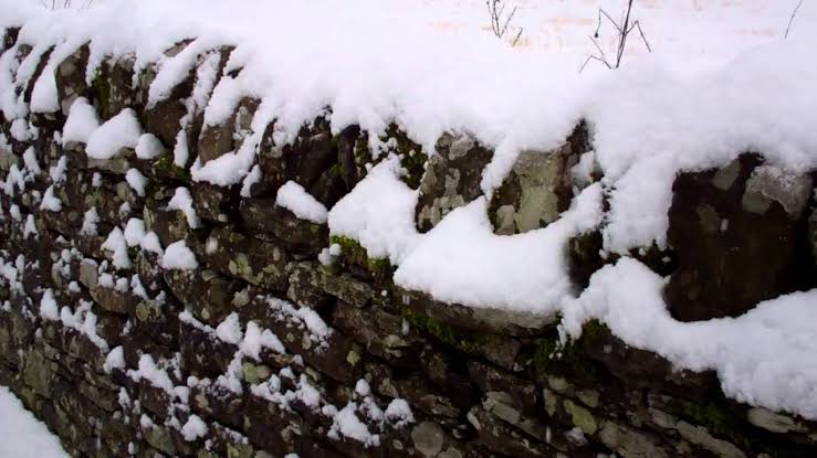 Image result for snow on dry stane dyke"