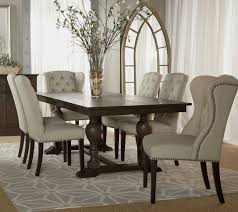 Tables Chairs Innovative Grey Linen Crate And Barrel Dining Chairs Tufted Fabric Dining Room Dining Room Design Tufted Dining Room Chair