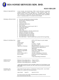 26d /offshore project when required job types: Tds Aqua Sealer Epoxy Concrete