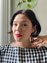 Nic Nac Weaver Earrings (Blue + Orange)