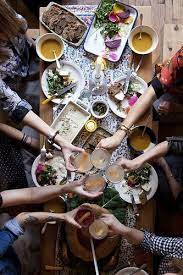 Photo credit (left to right): Dinner Party Pinterest Onetribeapparel Food Photography Food Brunch