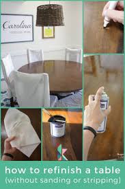 Learn The Diy Way To Refinish A Table Without Sanding Or Stripping This Tutorial Is So Easy Diy Home Decor On A Budget Wood Furniture Design Refinished Table