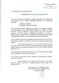 Model hotarare aga numire administrator. LegislaÈie Salina Turda