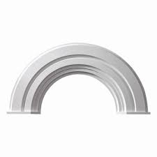 How to achieve this end cap right here. Half Round Arch Trim Fypon 10 Decorative W End Caps Moldings Chair Rail