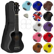 Mad About SU8-BK Soprano Ukulele in Black with a FREE Gig Bag, Pick and  Spare Strings - Great for Schools and Beginners 56 x 20 x 8 cm : Amazon.de:  Musical Instruments & DJ