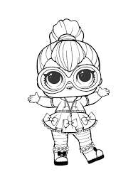 Her dress is composed of a pink seashell top with pearl. Lol Dolls Coloring Pages Free Printable Lol Dolls Coloring Pages