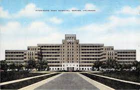 Fitzsimons Army Hospital Denver Co Art Deco Society Postcard Chicago Art