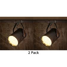 2 Pack Cafe Restaurant Cylinder Ceiling Fixture 1 Head Antique Rotatable Track Lighting In White Warm Takeluckhome Com