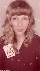 Taylor swift has announced her ninth studio album, evermore; Taylor Swift Unveils Instagram Filter Inspired By Her Rumored Next Single Tis The D Mn Season Daily Mail Online