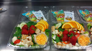 Grilled Chicken Salad With Fresh Fruit Fairview School Huntsville Tn Cafeteria Food Work Meals School Cafeteria
