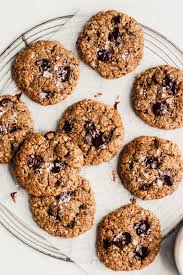 Healthy Oatmeal Chocolate Chip Cookies Vegan Gluten Free Ambitious Kitchen Recipe Oatmeal Chocolate Chip Cookies Chocolate Chip Oatmeal Cookies Healthy Vegan Cookies
