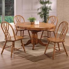 The rich dark oak finish and distressed detailing create a warm, rustic feel. Missouri Round Dining Room Set Rustic Oak Eci Furniture 4 Reviews Furniture Cart