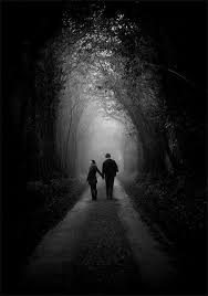 Walking With A Friend In The Dark Is Better Than Walking Alone In The Light Narrative Photography Black And White Pictures Photo