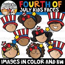 23 4th of july jokes that'll make kids smile as bright as a sparkler. Fourth Of July Kids Faces Clipart 4th Of July Clipart Tpt