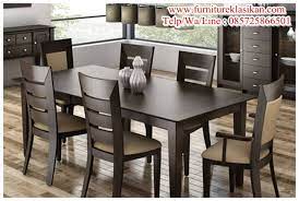Rangka dasar terbuat dari baja tebal dan memiliki lapisan cat satin hitam. Gambar Meja Makan Jati Minimalis Set Meja Makan Minimalis Jati Jepara Gambar Set Kursi M Dining Room Furniture Kitchen Table Settings Dining Room Contemporary