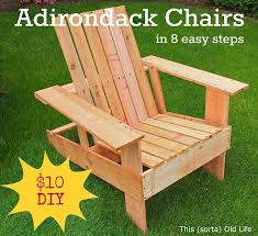 Easy Economical Diy Adirondack Chairs 10 8 Steps 2 Hours Diy Chair Diy Furniture Pallet Furniture Outdoor