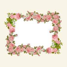 Free Digital Vintage Rose Frame And Scrapbooking Paper Rosenrahmen Freebie Rose Frame Vintage Roses Wreath Clip Art
